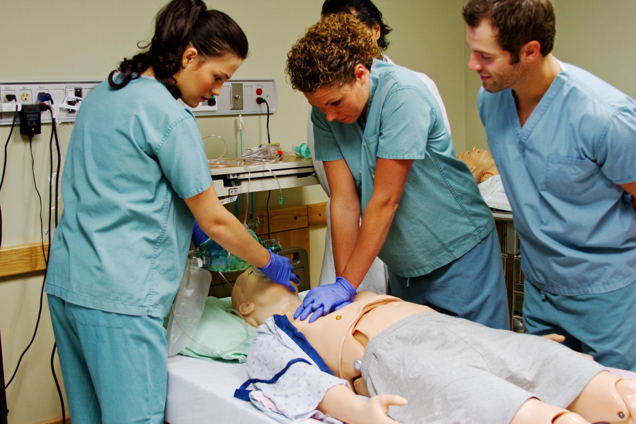 Students practicing CPR